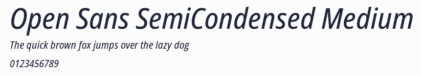 Open Sans SemiCondensed Medium預覽圖