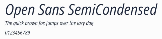 Open Sans SemiCondensed