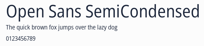 Open Sans SemiCondensed預覽圖
