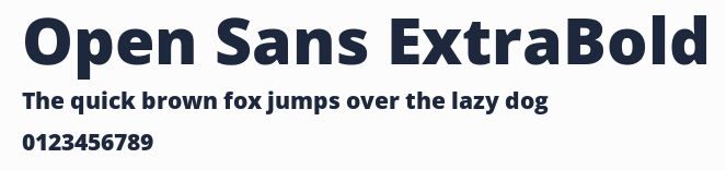 Open Sans ExtraBold預覽圖