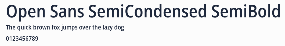 Open Sans SemiCondensed SemiBold