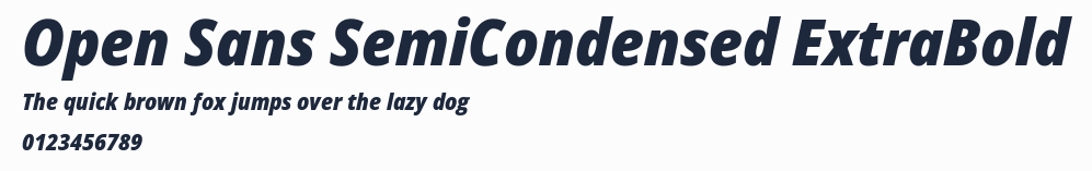 Open Sans SemiCondensed ExtraBold預覽圖
