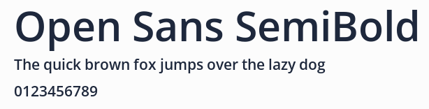 Open Sans SemiBold