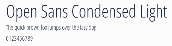Open Sans Condensed Light預覽圖