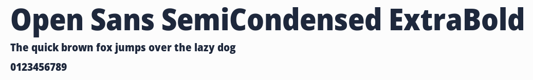Open Sans SemiCondensed ExtraBold預覽圖