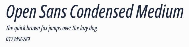 Open Sans Condensed Medium預覽圖