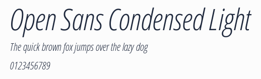 Open Sans Condensed Light預覽圖