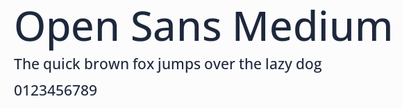 Open Sans Medium