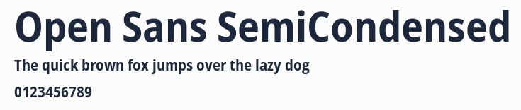 Open Sans SemiCondensed預覽圖