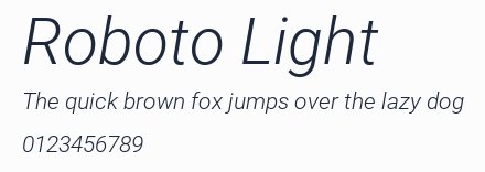 Roboto Light預覽圖