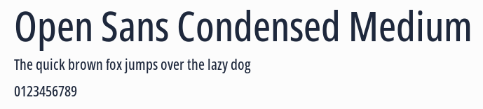 Open Sans Condensed Medium預覽圖