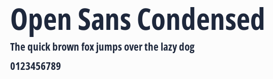 Open Sans Condensed