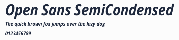 Open Sans SemiCondensed預覽圖