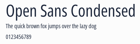 Open Sans Condensed預覽圖