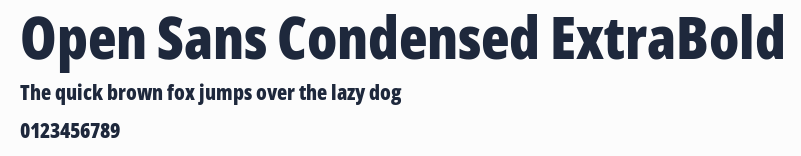 Open Sans Condensed ExtraBold