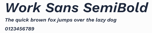 Work Sans SemiBold預覽圖
