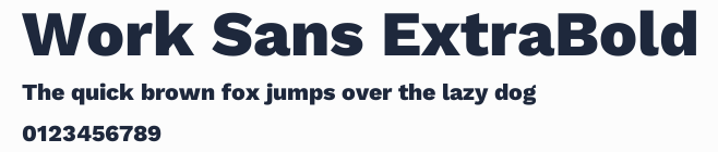 Work Sans ExtraBold預覽圖