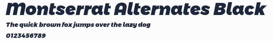 Montserrat Alternates Black預覽圖