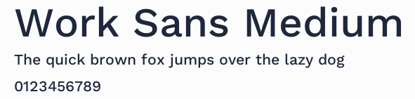 Work Sans Medium預覽圖