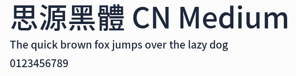 思源黑體 CN Medium