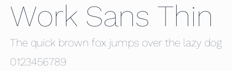 Work Sans Thin預覽圖
