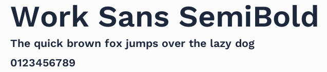 Work Sans SemiBold預覽圖