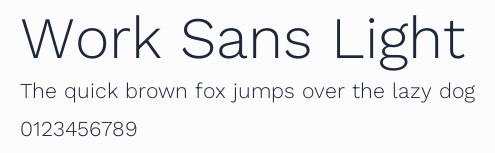 Work Sans Light預覽圖