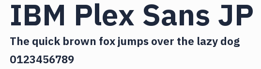 IBM Plex Sans JP預覽圖