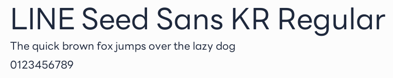 LINE Seed Sans KR Regular預覽圖