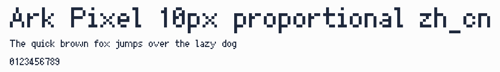 Ark Pixel 10px proportional zh_cn預覽圖
