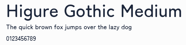 Higure Gothic Medium預覽圖