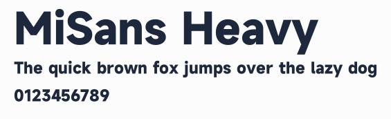 MiSans Heavy預覽圖