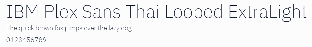 IBM Plex Sans Thai Looped ExtraLight預覽圖