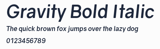 Gravity Bold Italic預覽圖