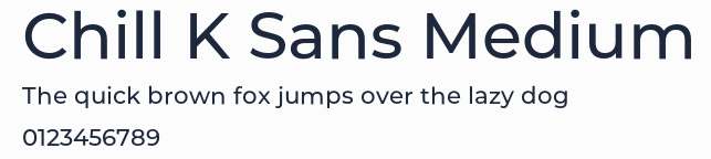 Chill K Sans Medium預覽圖