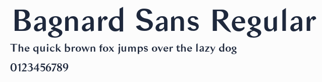 Bagnard Sans Regular預覽圖