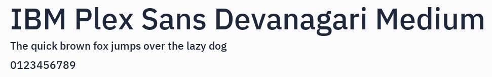 IBM Plex Sans Devanagari Medium預覽圖