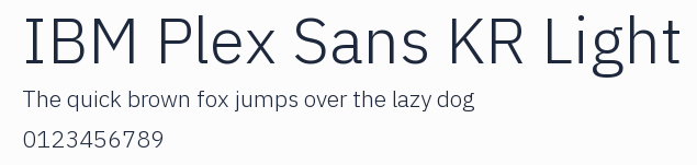 IBM Plex Sans KR Light預覽圖