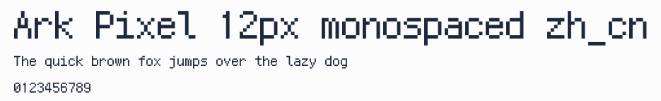 Ark Pixel 12px monospaced zh_cn預覽圖
