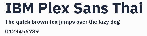 IBM Plex Sans Thai預覽圖