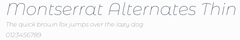 Montserrat Alternates Thin預覽圖