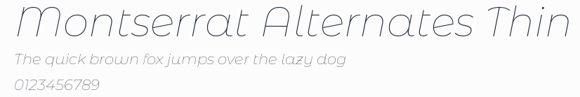 Montserrat Alternates Thin預覽圖