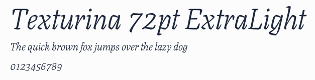 Texturina 72pt ExtraLight預覽圖