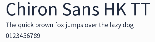 Chiron Sans HK TT預覽圖