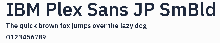 IBM Plex Sans JP SmBld預覽圖