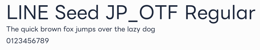 LINE Seed JP_OTF Regular預覽圖
