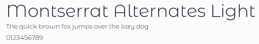 Montserrat Alternates Light預覽圖