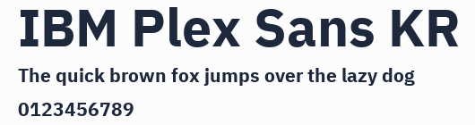 IBM Plex Sans KR預覽圖