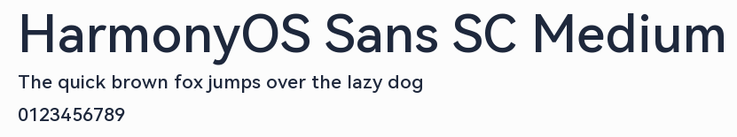 HarmonyOS Sans SC Medium預覽圖