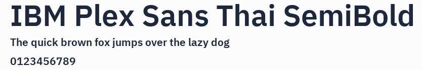 IBM Plex Sans Thai SemiBold預覽圖